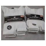 12 pair Wear Proof White Size 10-13...