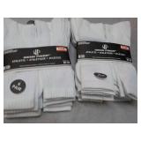 12 pair Wear Proof White Size 10-13...