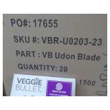 17 cases Veggie Bullet Vdon Blades...