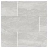 MSI Pallet of 28 Boxes of- Pavia Gray 24 in. x 48 in. Polished Porcelain Quartzite Look Floor and Wall Tile (448 Total Sq. Ft.) Retail Value of $1,783.04