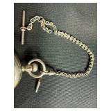 Antique Waltham D.C. Bartlett 17 Jewels Pocket Watch with Chain and Key - untested