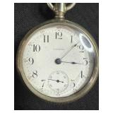 Antique Waltham D.C. Bartlett 17 Jewels Pocket Watch with Chain and Key - untested