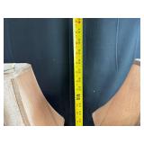 Pair of Brushed Nickel Table Lamps with Fabric Shades, 24 Inch