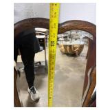 Vintage Wall Mirror with Ornate Wood Frame, 38 Inch