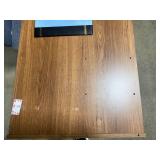 Wooden Office Desk with Drawer and Adjustable Rolling Chair