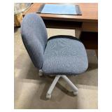 Wooden Office Desk with Drawer and Adjustable Rolling Chair