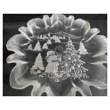 Holiday Decor and Serveware Collection with Glass Platters, Holiday Tin, Plates and Drinkware