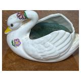 Collection of Duck and Swan Figurines, Planters, and Decorative Items
