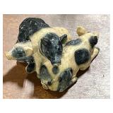 Collection of Pig Figurines and Collectibles Inc Glass Figurine w Orig Box & 22K Gold Noted on Label