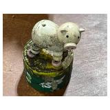 Collection of Pig Figurines and Collectibles Inc Glass Figurine w Orig Box & 22K Gold Noted on Label