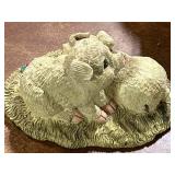 Collection of Pig Figurines and Collectibles Inc Glass Figurine w Orig Box & 22K Gold Noted on Label