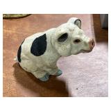 Collection of Pig Figurines and Collectibles Inc Glass Figurine w Orig Box & 22K Gold Noted on Label