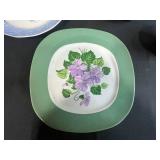 Assorted Vintage Decorative Plates and Bowls with Floral Patterns & Royal National Brotherhood Plate w 22K Gold Trim