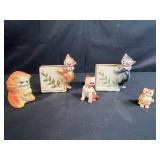 Set of 5 Vintage Cat Figurines and Planters