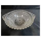 Set of 4 Pressed Glass Serving Bowls and Platters with Star Cut Patterns & 1 Faux Banana