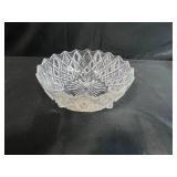Set of 4 Pressed Glass Serving Bowls and Platters with Star Cut Patterns & 1 Faux Banana