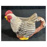 UNIQUE! VTG Wilton Court Taiwan Chicken Themed Ceramic Coffee/Tea or Gravy w Sugar and Creamer Set