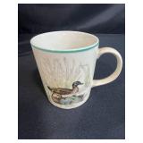 Set of Vintage Wildlife and Bird Theme Coffee Mugs inc Waechtersbach with Decorative Duck Plate