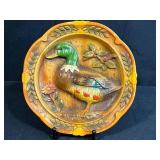 Set of Vintage Wildlife and Bird Theme Coffee Mugs inc Waechtersbach with Decorative Duck Plate