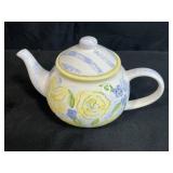 Assorted Teapot and Enamelware Lot - Copper Kettle, Ceramic Teapots, Blue Enamel Pot and Cup