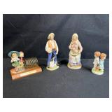 Collection of 4 Vintage Figurines Homco and Holly Hobbie