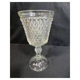 Vintage Glassware Collection with Pressed and Opalescent Bowls, Plates, and Covered Dish