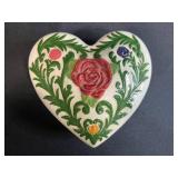 Vintage Glassware and Ceramic Heart Trinket Box Collection