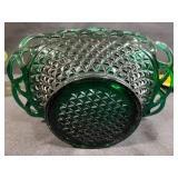 Vintage Lemon Federalist Ironstone Set and Pressed Glass Candy Dishes