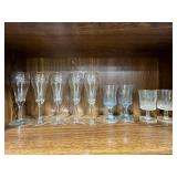 Set of Vintage Stemmed Glasses Assorted Styles