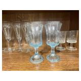 Set of Vintage Stemmed Glasses Assorted Styles