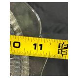 "Iridescent Iris" Vintage Depression Glass Bowl, Platter, and Goblet Set with Floral Design