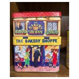 Set of 3 Decorative Tin Canisters with Vintage and Holiday Designs