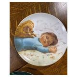 Set of 6 Donald Zolan Collector Plates Children and Pets Series
