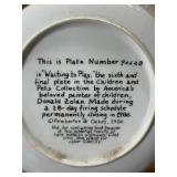 Set of 6 Donald Zolan Collector Plates Children and Pets Series