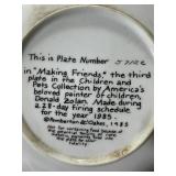 Set of 6 Donald Zolan Collector Plates Children and Pets Series