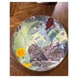 Animal Decor Collection with Porcelain Plates, Framed Art, and Ceramic Bunny Planter