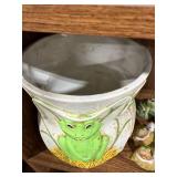 Frog-Themed Ceramic Planter and Figurine Collection