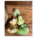 Frog-Themed Ceramic Planter and Figurine Collection