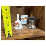 Set of 3 Souvenir Collectibles: California Mug, Las Vegas Bell, and Liberty Bell Replica