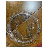 Set of Vintage Plastic Divided Serving Plates Tulip and Floral Design