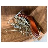 Group of Picture Hanging Hardware with Wooden Plate Holder