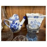 Collection of Vintage Fine China and Glassware Including Lefton and Vienna Woods