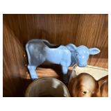 Set of 3 Vintage Ceramic Planters Animal Theme