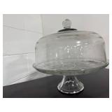 Glass Cake Stand with Dome Cover