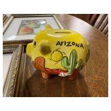 Kitchen Decor and Collectibles Lot with Framed Fruit Prints, Pyrex Measuring Cup, and Accessories