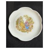 Vintage Miniature Dollhouse Porcelain Tea Set with Decorative Plate