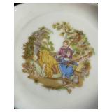 Vintage Miniature Dollhouse Porcelain Tea Set with Decorative Plate