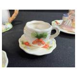 Mini Easter Bunny Ceramic Tea Set with Teapot and Cups