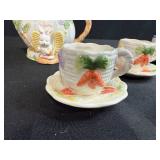 Mini Easter Bunny Ceramic Tea Set with Teapot and Cups