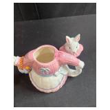 Vintage Ceramic Bunny Teapots and Figurines Collection